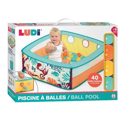 LUDI Jeu d'&eacute;veil  Piscine &agrave; balle Jungle