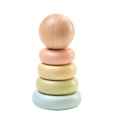 PLAN TOYS Jeu d&rsquo;&eacute;veil  Pastel Ma premi&egrave;re pyramide 