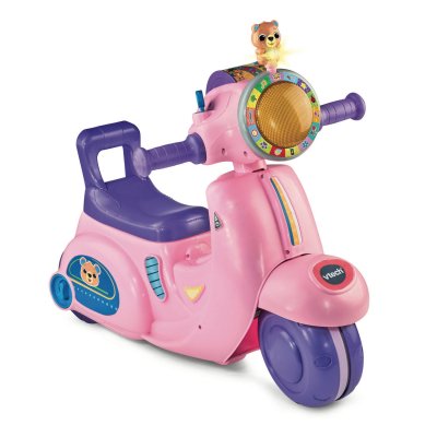 VTECH Jeu d'&eacute;veil  Baby Porteur scooter interactif 3 en 1 Bleu 