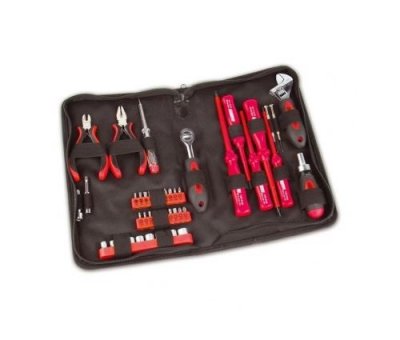 BRUDER MANNESMANN Jeu d'outils M29044 pour &eacute;lectricien en sacoche 45 pi&egrave;ces W82853