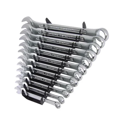 SILVERLINE Jeu de 12 cl&eacute;s mixte multifonction, 8 &agrave; 19 mm 