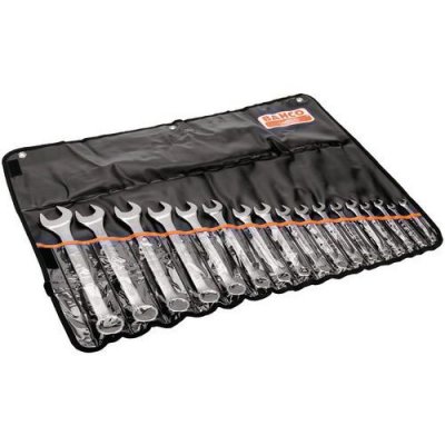 BAHCO Jeu de 17 cl&eacute;s mixtes plates m&eacute;triques 8-32 mm en pochette 111M/17TL