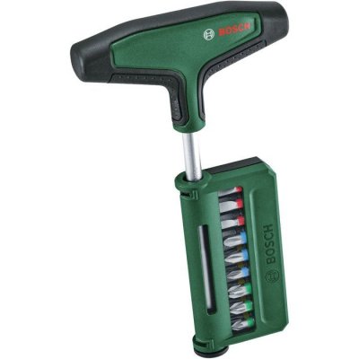 BOSCH HOME AND GARDEN Jeu de 19 tournevis &agrave; embout avec poign&eacute;e en T BOSCH - Tige 100 mm