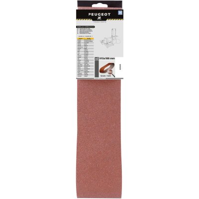 PEUGEOT Jeu de 2 bandes abrasives REXON, 100 x 915 mm, grains 180