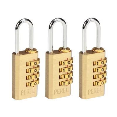 PEREL JEU DE 3 CADENAS A COMBINAISON 20 mm