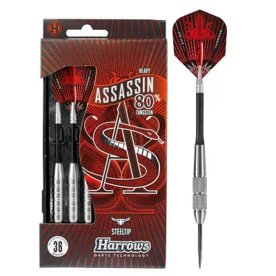 HARROWS Jeu de 3 fl&eacute;chettes acier Assassin P.L , 30g-R 