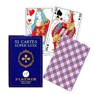 PIATNIK Jeu de 32 cartes - Cartes fran&ccedil;aises : Super Luxe