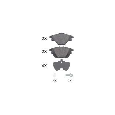A.B.S. Jeu de 4 plaquettes de frein  ALL BRAKE SYSTEMS BV. 35019