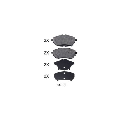 A.B.S. ALL BRAKE SYSTEMS BV. Jeu de 4 plaquettes de frein  35025