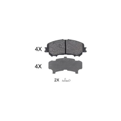 A.B.S. Jeu de 4 plaquettes de frein  ALL BRAKE SYSTEMS BV. 35045