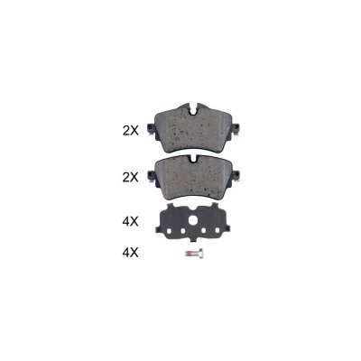 A.B.S. Jeu de 4 plaquettes de frein  ALL BRAKE SYSTEMS BV. 35072