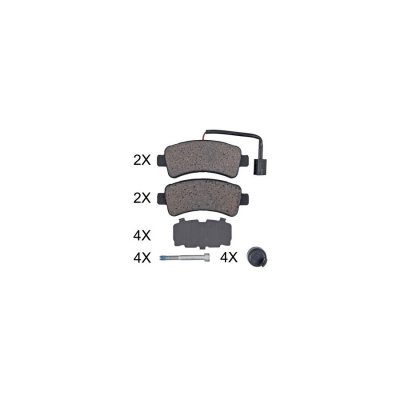 A.B.S. Jeu de 4 plaquettes de frein  ALL BRAKE SYSTEMS BV. 35116