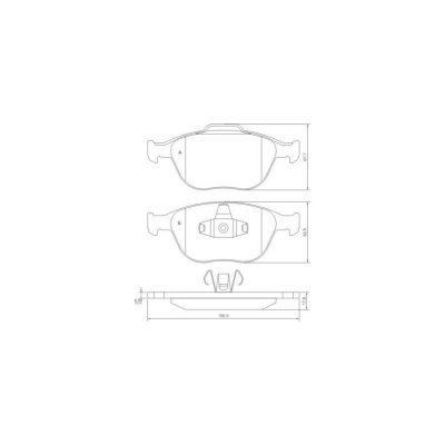 A.B.S. Jeu de 4 plaquettes de frein  ALL BRAKE SYSTEMS BV. 37349