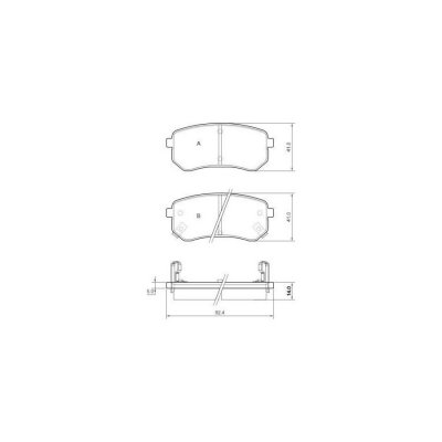 A.B.S. Jeu de 4 plaquettes de frein  ALL BRAKE SYSTEMS BV. 37515