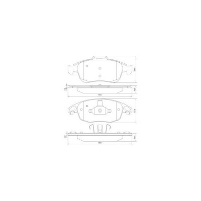 A.B.S. Jeu de 4 plaquettes de frein  ALL BRAKE SYSTEMS BV. 37598