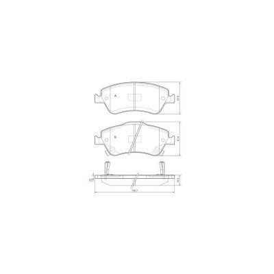 A.B.S. ALL BRAKE SYSTEMS BV. Jeu de 4 plaquettes de frein  37620