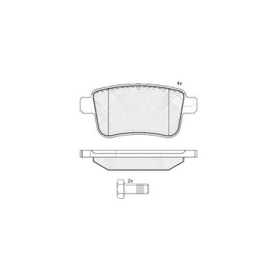 A.B.S. Jeu de 4 plaquettes de frein  ALL BRAKE SYSTEMS BV. 37665