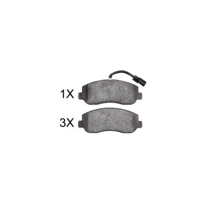 A.B.S. Jeu de 4 plaquettes de frein  ALL BRAKE SYSTEMS BV. 37848