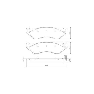 A.B.S. ALL BRAKE SYSTEMS BV. Jeu de 4 plaquettes de frein  38702