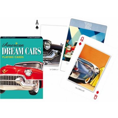 PIATNIK Jeu de 55 cartes AMERICAN DREAM CARS  Multicolore 
