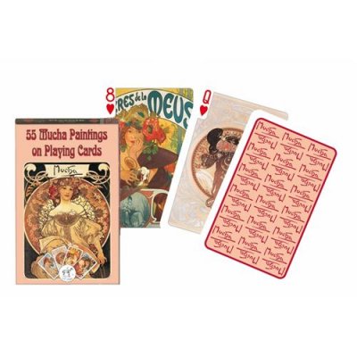 PIATNIK Jeu de 55 cartes MUCHA  Multicolore
