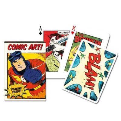 PIATNIK Jeu de 55 cartes VINTAGE COMIC  Multicolore