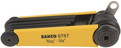 BAHCO Jeu de 7 cl&eacute;s m&acirc;les brunies en pouces avec insert TAHBE-9787 
