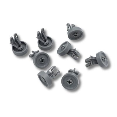 WHIRLPOOL Jeu de 8 roulettes de panier inf&eacute;rieur  481252888112