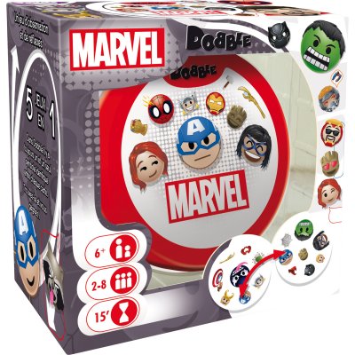 ASMODEE Jeu de cartes  Dobble Marvel Emoji 