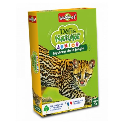 BIOVIVA Jeu de cartes  D&eacute;fis Nature Junior Myst&egrave;res de la jungle
