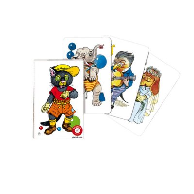 PIATNIK Jeu de cartes Mistigri : R&eacute;tro chat 