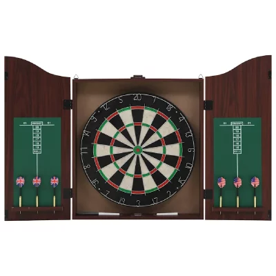 VIDAXL Jeu de cibles professionnel sisal avec armoire et 6 fl&eacute;chettes