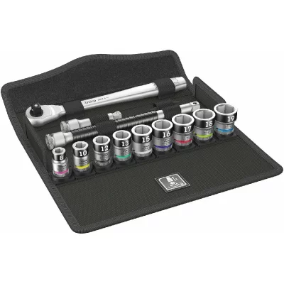 WERA Jeu de cle a douille  Zyklop 13 pieces 3/8 avec cliquet reversible