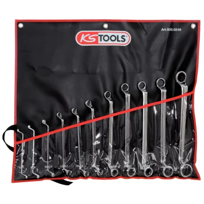 KS TOOLS Jeu de cl&eacute;s polygonales contre-coud&eacute;e 11 pi&egrave;ces  920.0249
