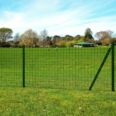 VIDAXL Jeu de cl&ocirc;ture avec des piquets de sol 25 x 1,2 m Acier Vert