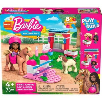 MEGA BLOKS Jeu de construction mega construx barbie coffret saut &agrave; cheval