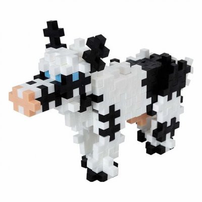 PLUS Jeu de construction   mini Vache de base 100 pi&egrave;ces Noir et Blanc