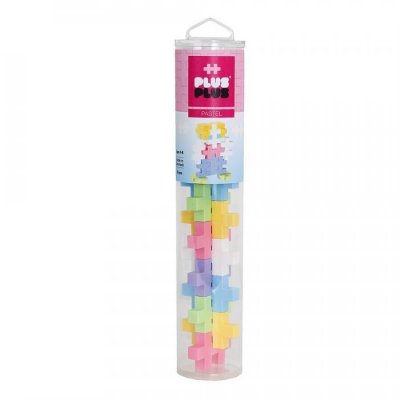 PLUS PLUS Jeu de construction  Tube Midi Pastel 15 pi&egrave;ces