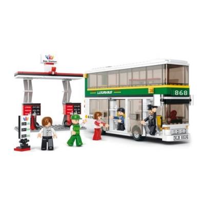 SLUBAN Jeu de construction  Elements Town Series Autobus &agrave; imp&eacute;riale