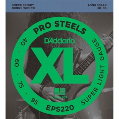 DADDARIO Jeu de cordes basse &eacute;lectrique 4 cordes Prosteels 40-95 Long - EPS220