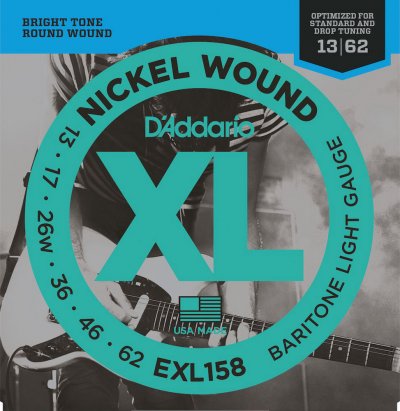 DADDARIO Jeu De Cordes Guitare &Eacute;lectrique Baryton D'addario Exl158
