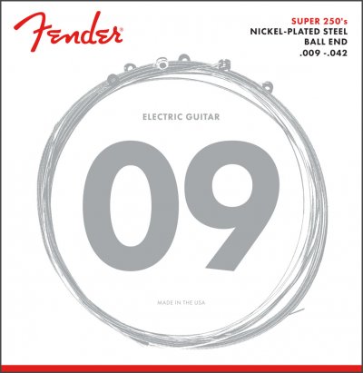 FENDER Jeu de cordes guitare &eacute;lectrique  250L Nickel-Plasted Steel