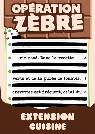 BIG MOUSTACHE Jeu de culture g&eacute;n&eacute;rale Op&eacute;ration Z&egrave;bre Extension Cuisine