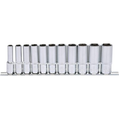 KS TOOLS Jeu de douilles 6 pans - 3/8'' - sur rail - CHROMEplus - 11 pcs