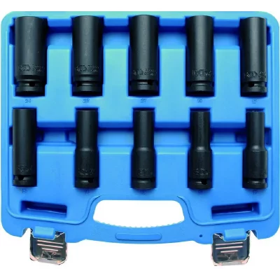 BGS Jeu de douilles &agrave; choc, six pans, profondes 12,5 mm (1/2"") 10 - 24 mm 10 pi&egrave;ces