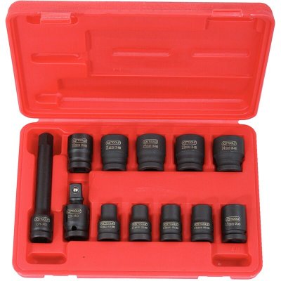 KS TOOLS Jeu de douilles &agrave; chocs  6 pans - 12 pcs - 515.0112 515.0112