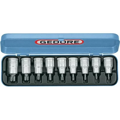 GEDORE Jeu de douilles CV. 9pcs1/2 p.TORX 20-60 