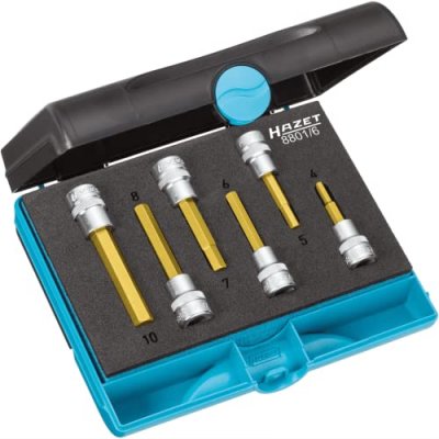 HAZET Jeu de douilles males/carr&eacute; creux 10 mm/profil a 6 pans int&eacute;rieurs/nombre d'outils 6 