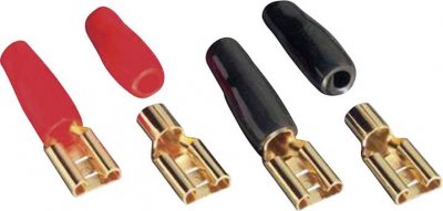 SINUSLIVE Jeu de fiches pour haut-parleurs HiFi auto 1 x 6 mm&sup2; dor&eacute; - 