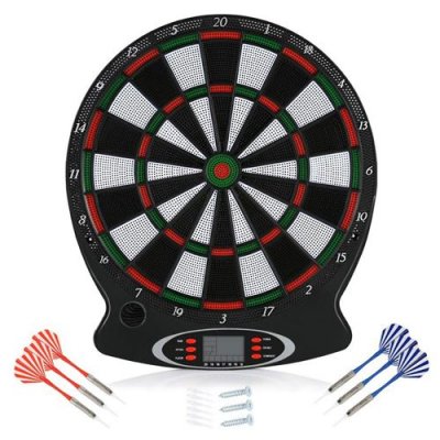 HOBBY TECH Jeu de fl&eacute;chettes &eacute;lectronique - Cible &eacute;lectronique avec 6 fl&eacute;chettes